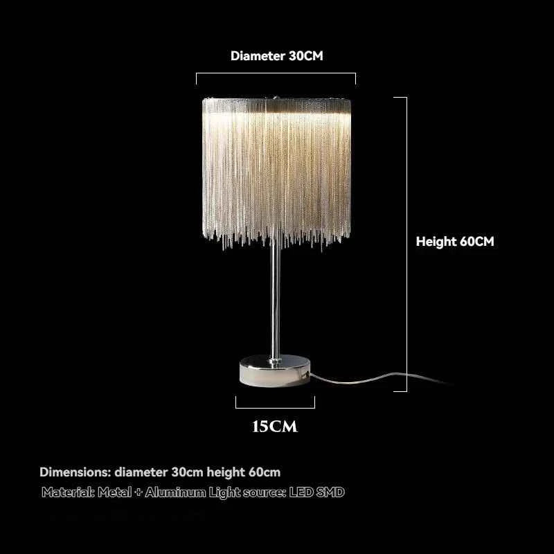 New Tassel Floor Lamp Living Room Bedside Light Luxury Bedroom Vertical Table Lamp Nordic Postmodern Simple Sofa Corner Art Lamp