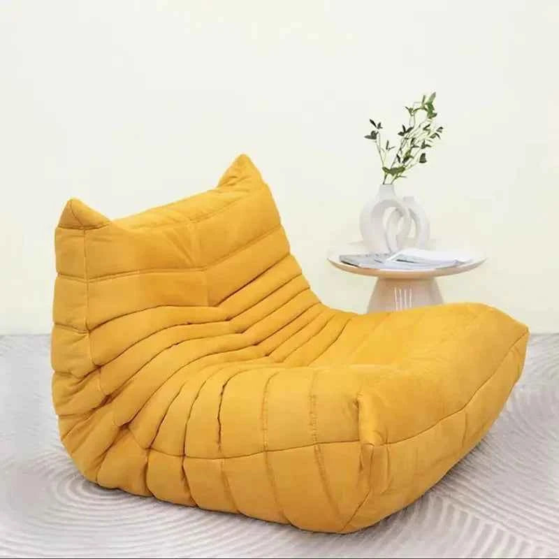 Caterpillar Velvet Sofa - Comfortable Lounge Chair for Small House Living Room, Bedroom, Store, and Balcony