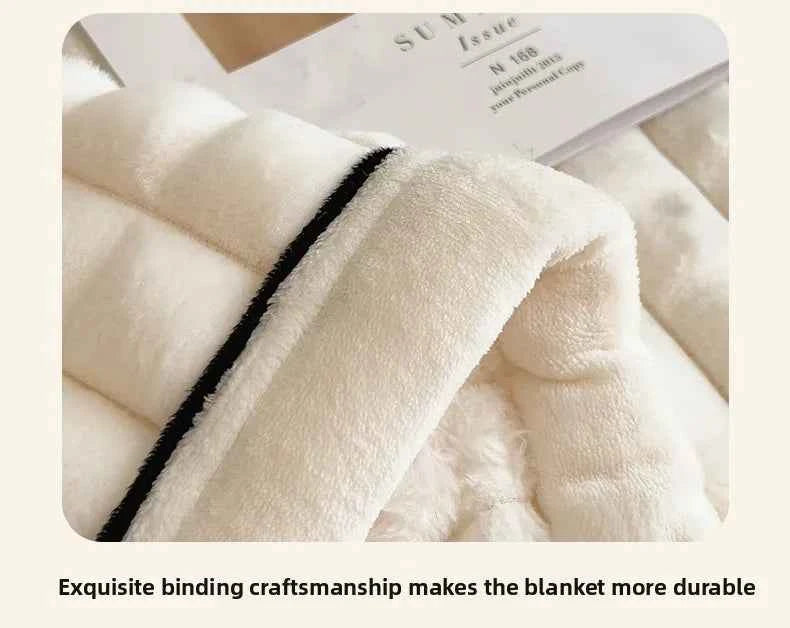 2025 A-Class Rabbit Fur Plush Blanket Multi-Functional Sofa Living Room Warm Decorative Autumn Winter Cozy Throw Blanket