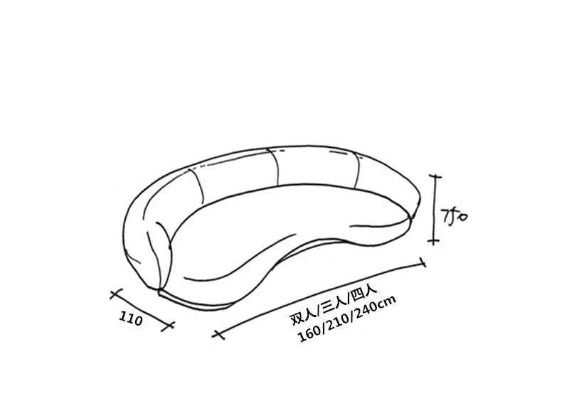 High Quality Curved 3 Seater Sofa Adults Waterproof Modern Luxury Christmas Sofa European Seating Divano Letto Home Furniture