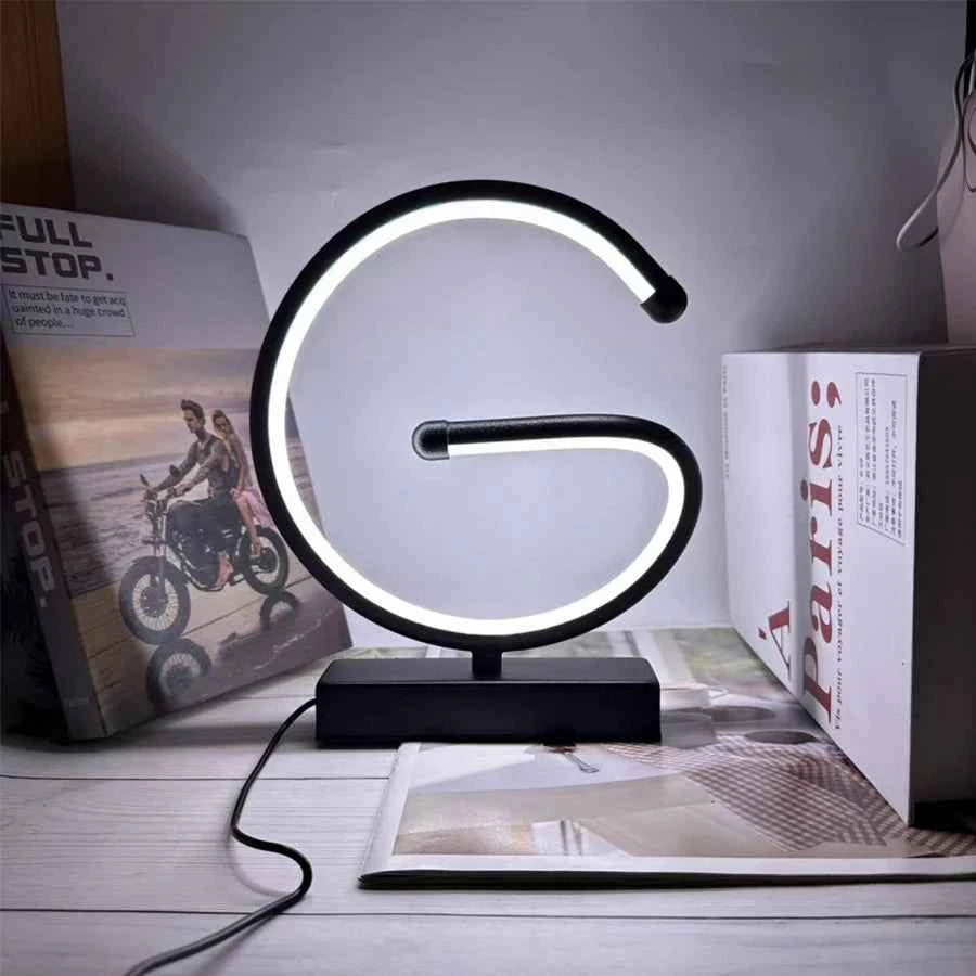 Creative Spiral LED Night Light 3 Colors Dimmable Desk Lamp Reading Light for Living Room Office Desk Bedroom Bedside Decor