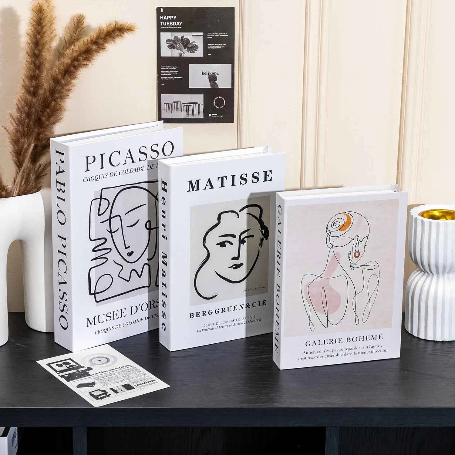 New 3Pcs/Set Multiple Size Fake Books Ornament Decorative Fake Book For Home Bookshelf Decor Living Room Coffee Table Books