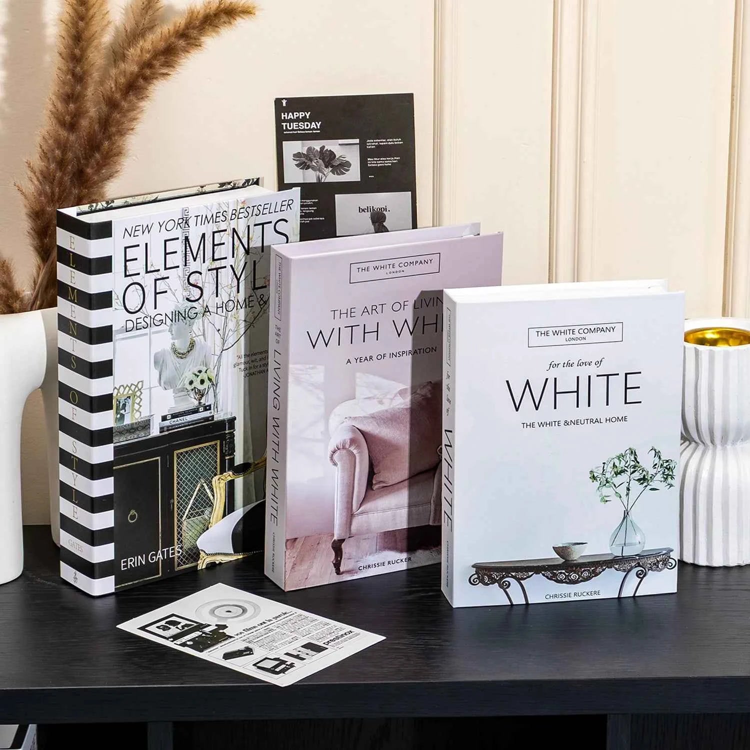 New 3Pcs/Set Multiple Size Fake Books Ornament Decorative Fake Book For Home Bookshelf Decor Living Room Coffee Table Books