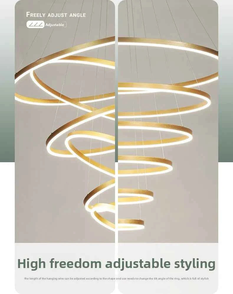 Luxury Large Pendant Lamp, Creative Design Chandelier for Loft, Duplex, Hotel Lobby, Living Room Decor