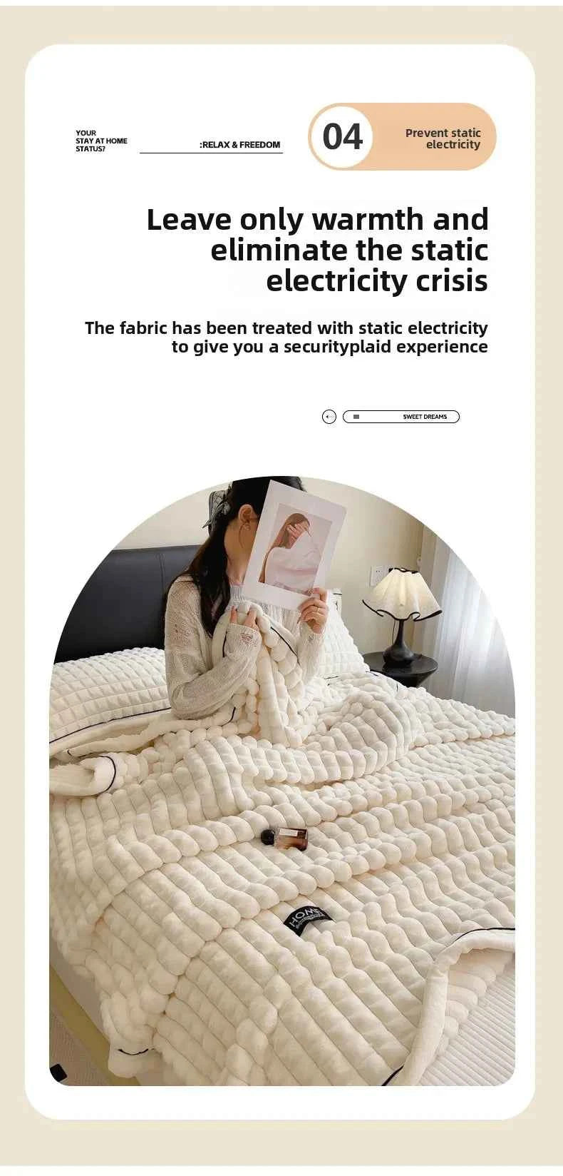 2025 A-Class Rabbit Fur Plush Blanket Multi-Functional Sofa Living Room Warm Decorative Autumn Winter Cozy Throw Blanket