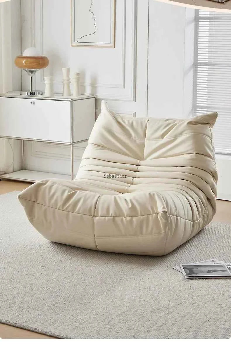 Caterpillar Velvet Sofa - Comfortable Lounge Chair for Small House Living Room, Bedroom, Store, and Balcony