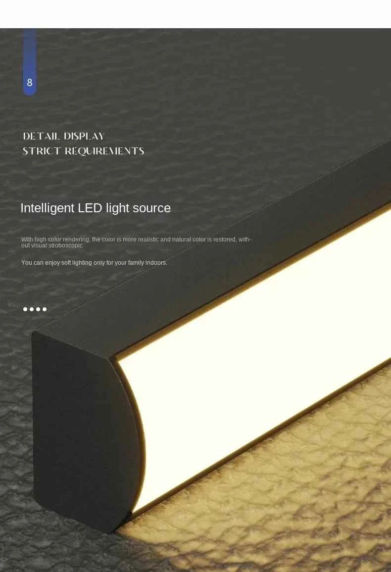 Minimalist Long Strip Restaurant Pendant Lamp Home Interior Decor Living Room Ceiling Chandelier Bar Table Cafe Hanging Lights