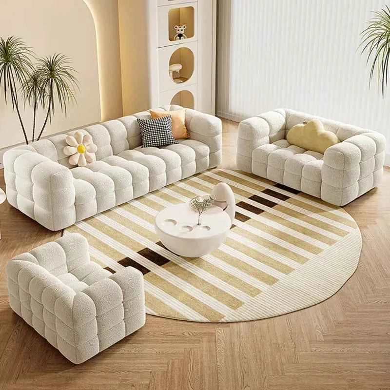 Nordic Luxury Puff Sofa Relaxing Comfortable Modern Designer Sofa Single Elegant Soft Canape Salon De Luxe Home Furniture