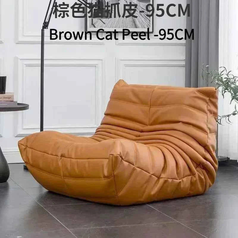 Caterpillar Velvet Sofa - Comfortable Lounge Chair for Small House Living Room, Bedroom, Store, and Balcony