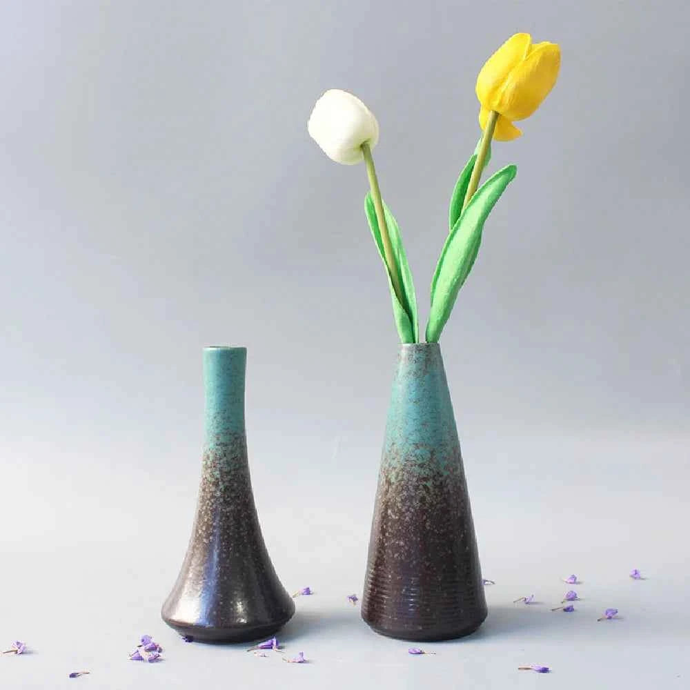 Ceramic Small flower Vase Home Decoration Crafts Tabletop Ornament Simplicity Japanese-style Decoration