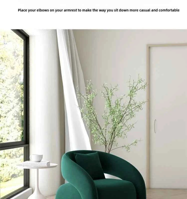 Minimalist Sofa Chair for Leisure - Curved Balcony Chair for Lazy Living Room