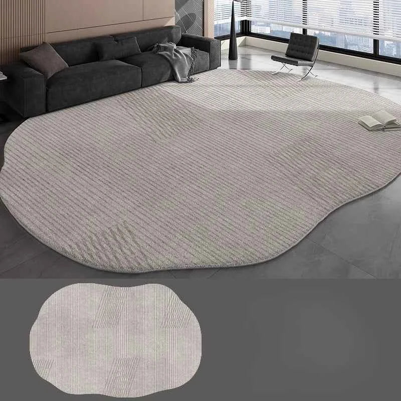 Irregular Shapes Carpets for Living Room Fluffy Soft Lounge Floor Mat HomeThick Plush Rug Large Area Bedroom Decor Grey Carpet