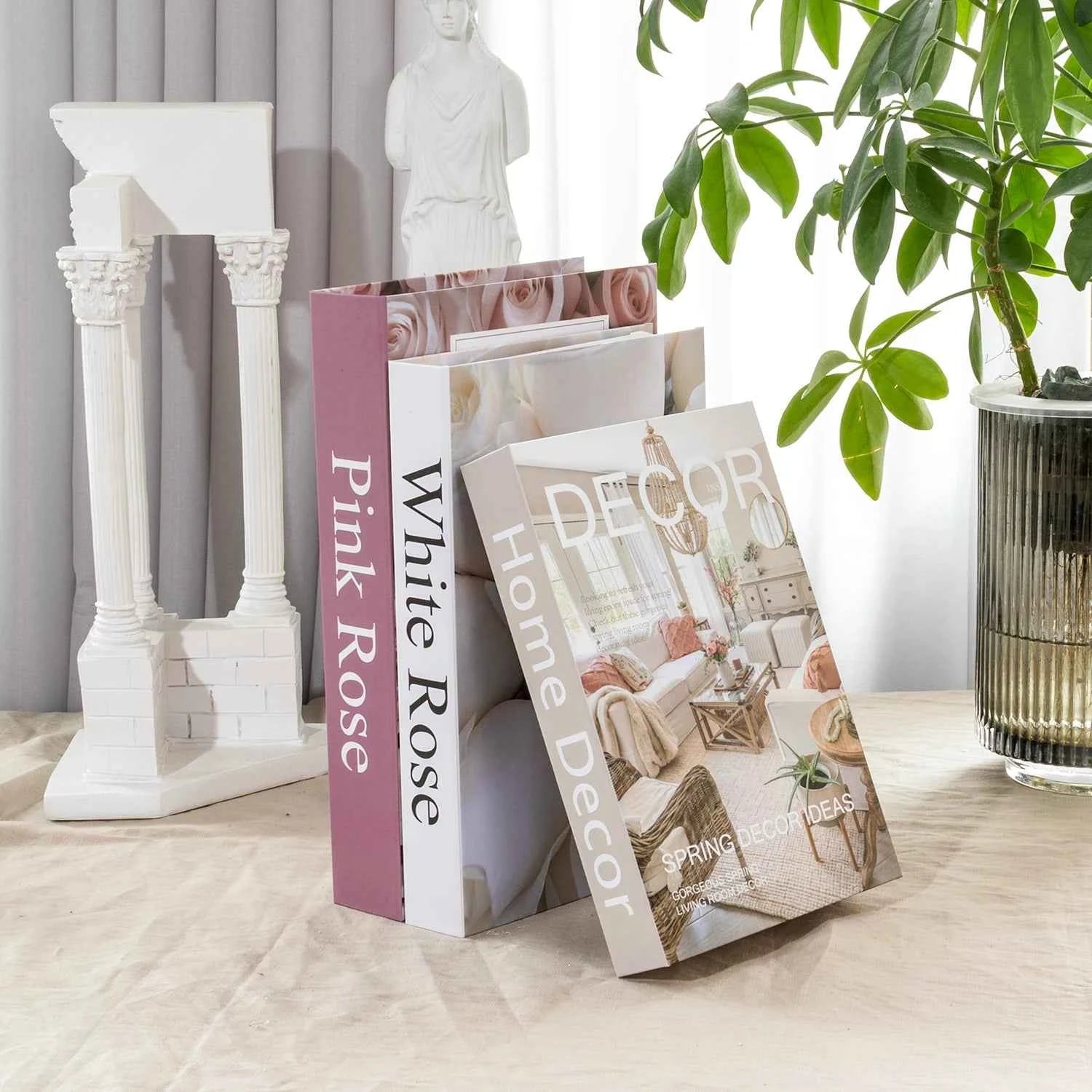 New 3Pcs/Set Multiple Size Fake Books Ornament Decorative Fake Book For Home Bookshelf Decor Living Room Coffee Table Books