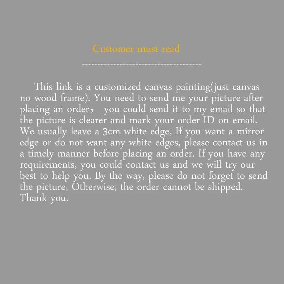 Wall Art With Your Photo Painting Decoration Picture for Living Room Personalized Gift Custom Poster Any Size Print Canvas