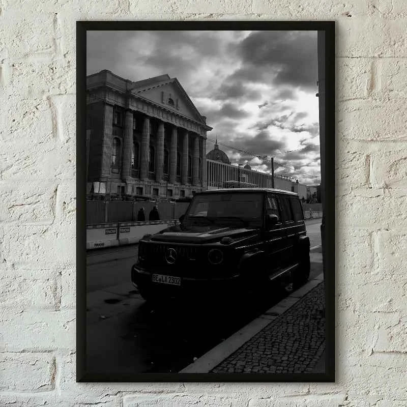 1PC Black And White Luxury Car Art Poster Poster Paper Print Home Living Room Bedroom Entrance Bar Cafe Art Painting Decoration