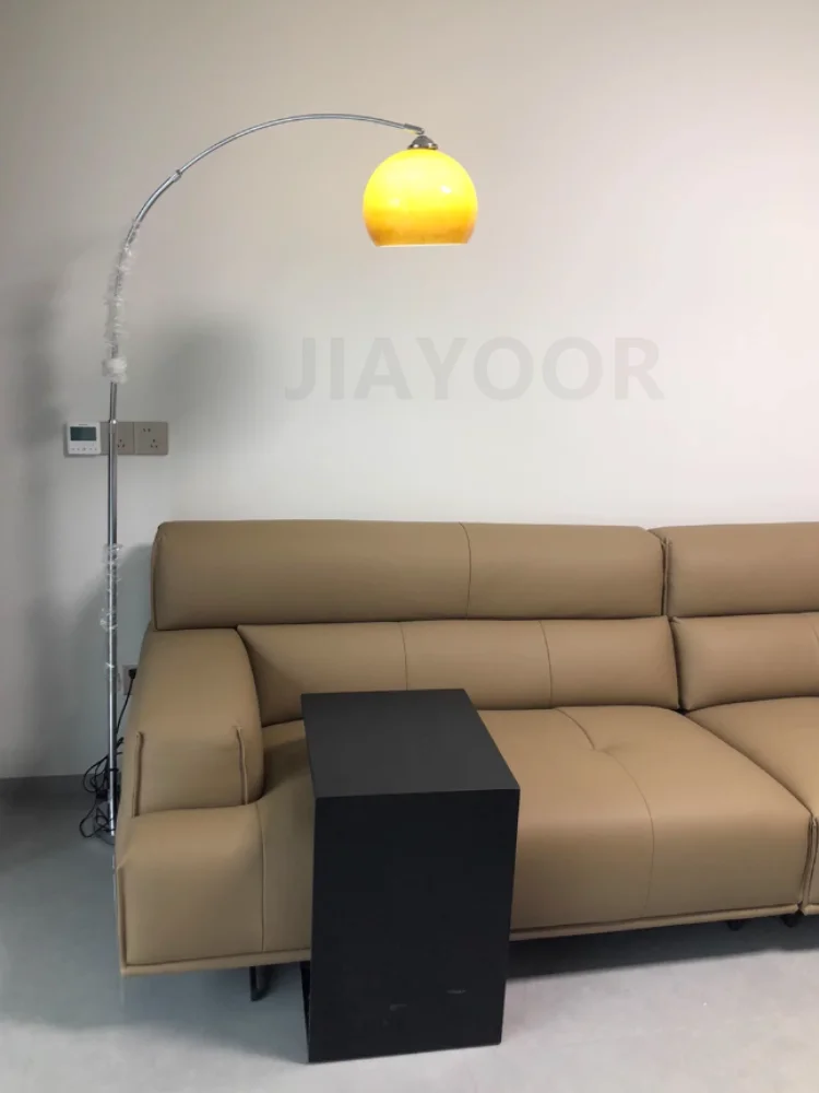 Nordic Floor Lamp - Luxury LED Living Room Atmosphere Fishing Lamp with Marble Base for Sofa Side and Bedroom Bedside Use