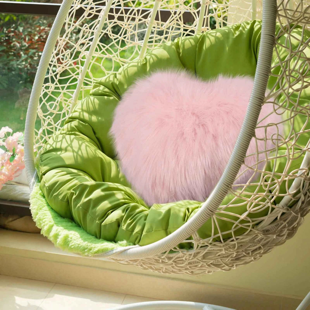 Heart Pillow Decorative Cute Heart Shaped Back Cushion Comfortable Light Pink Pillow Soft Fluffy Long Plush Love Throw Pillow