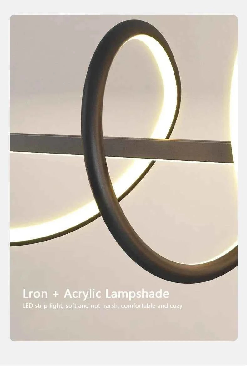 Minimalist Long Strip Restaurant Ceiling Chandelier Home Decor Bedroom Living Room Pendant Light Dining Table Bar Hanging Lamps