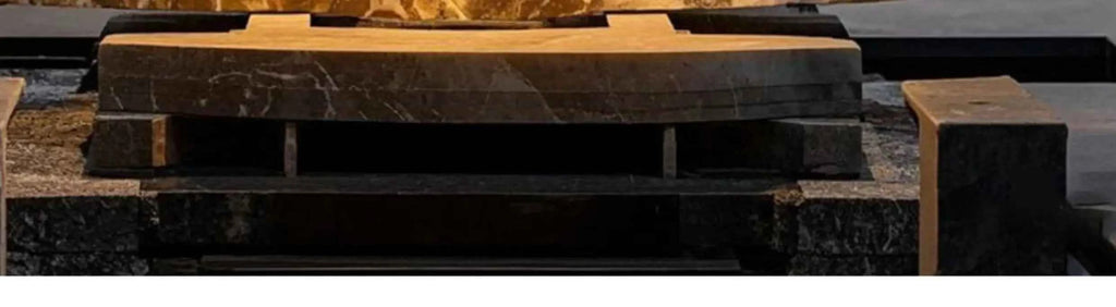 "Luxury Natural Stone Coffee Table - Italian Designer Marble Tea Table, Artistic Freeform Shape for Modern Living Room"