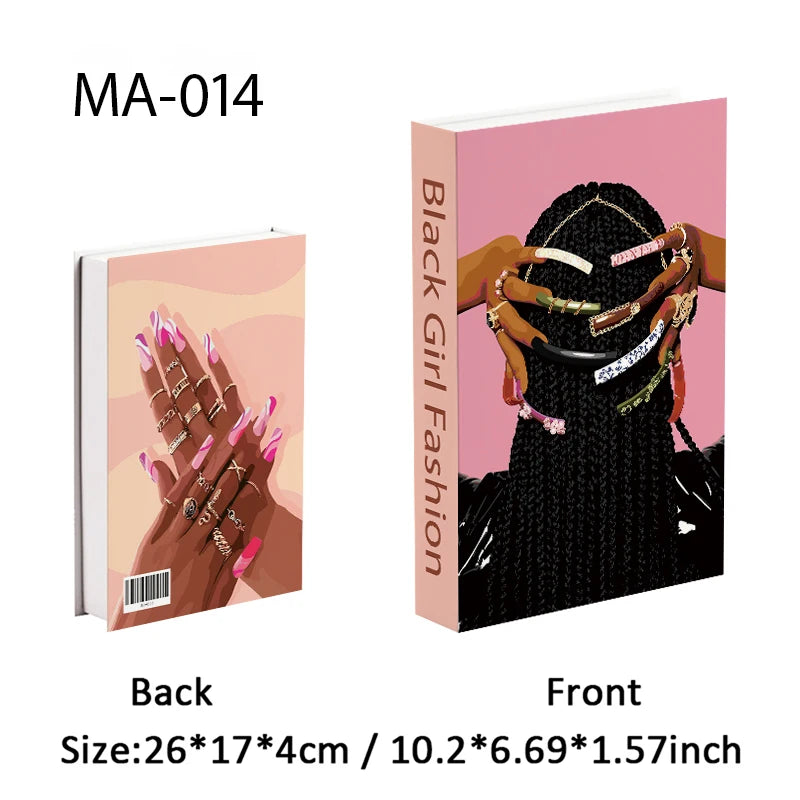 Luxury Openable Fake Books Box Decoration Fashion Black Women Magazine Coffee Table Book Villa Hotel Home Decor Shooting Props - The Homemakers Hub