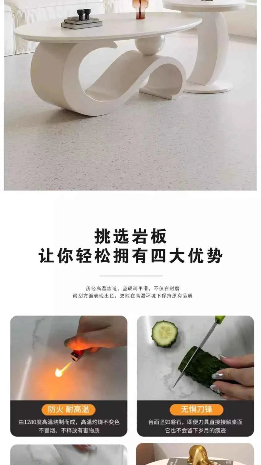 Mid Century Retro Coffee Table Beauty Luxury Oval Nordic Coffee Table Aesthetic Classic Table Basse De Salon Home Furniture