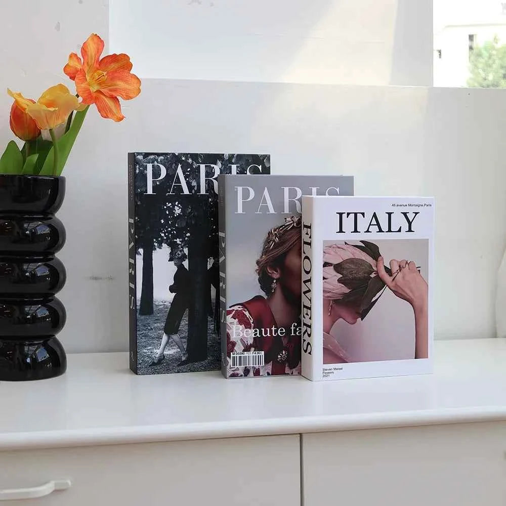 New 3Pcs/Set Multiple Size Fake Books Ornament Decorative Fake Book For Home Bookshelf Decor Living Room Coffee Table Books