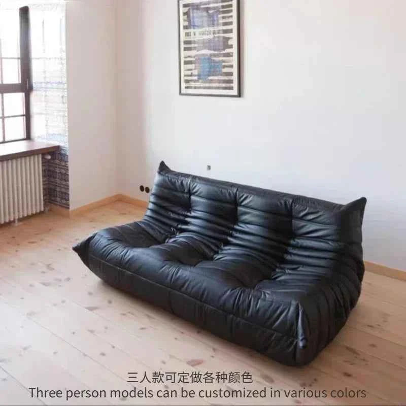 Caterpillar Velvet Sofa - Comfortable Lounge Chair for Small House Living Room, Bedroom, Store, and Balcony