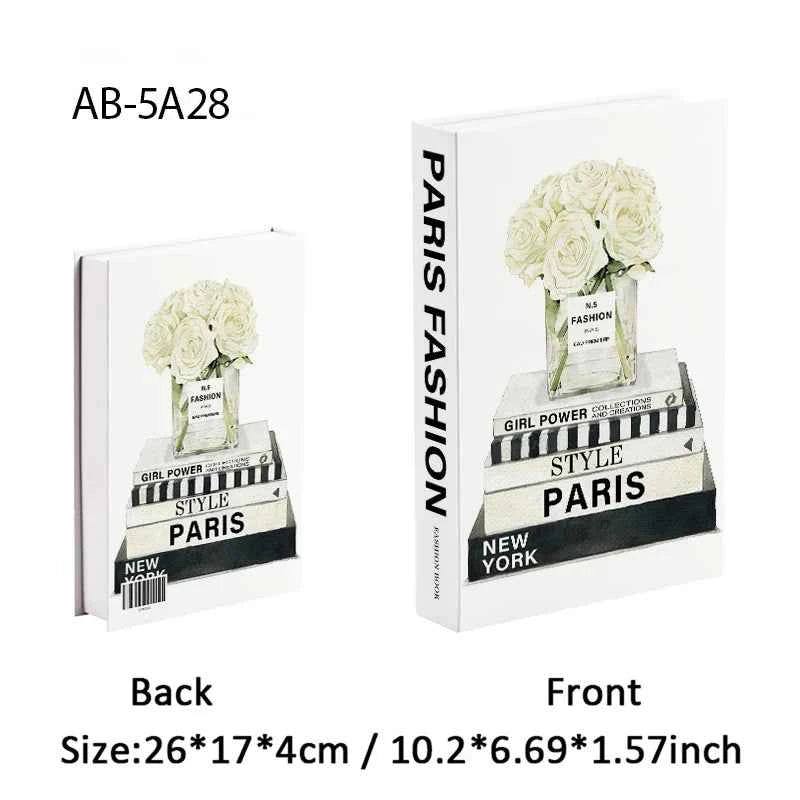 Luxury Openable Fake Books Box Decoration Fashion Black Women Magazine Coffee Table Book Villa Hotel Home Decor Shooting Props