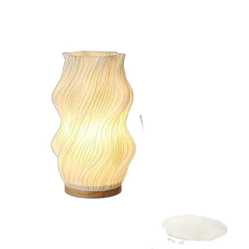 Flower Vase Table Lamp ins Cream Style Creative Atmosphere Light USB Rechargeable Bedside Night Light Desktop Decoration