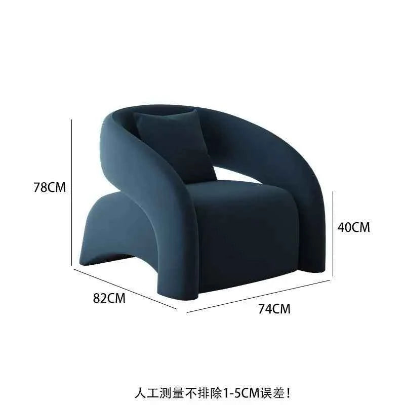 Minimalist Sofa Chair for Leisure - Curved Balcony Chair for Lazy Living Room