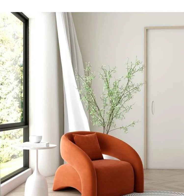 Minimalist Sofa Chair for Leisure - Curved Balcony Chair for Lazy Living Room