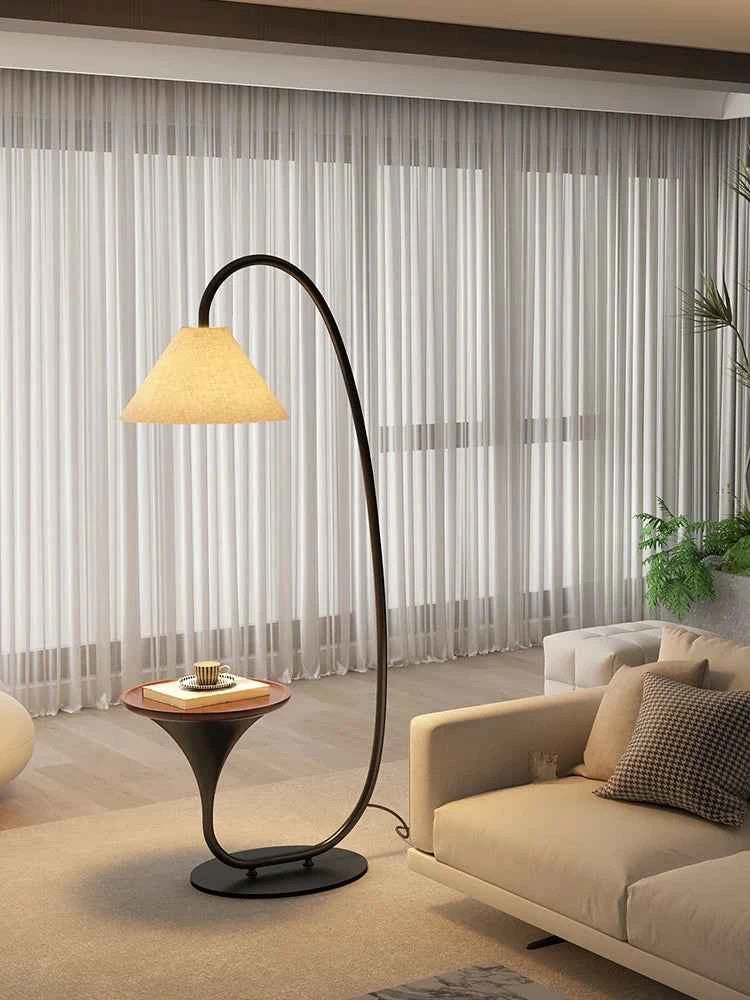 Nordic Modern High-End Fishing Lamp Floor Lamp Living Room Sofa Side Standing Lamp Antique Shelf Lamp LED Decorative Floor Light