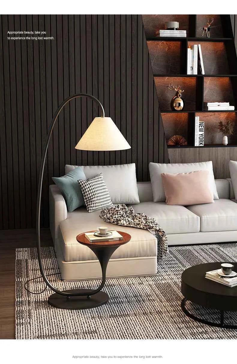 Nordic Modern High-End Fishing Lamp Floor Lamp Living Room Sofa Side Standing Lamp Antique Shelf Lamp LED Decorative Floor Light