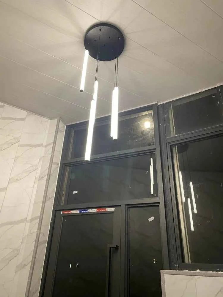 LED Long Chandelier Modern Home Decoration Pendant Lights Minimalist Attic Living Room Staircase Lighting Indoor Hanging Lamps