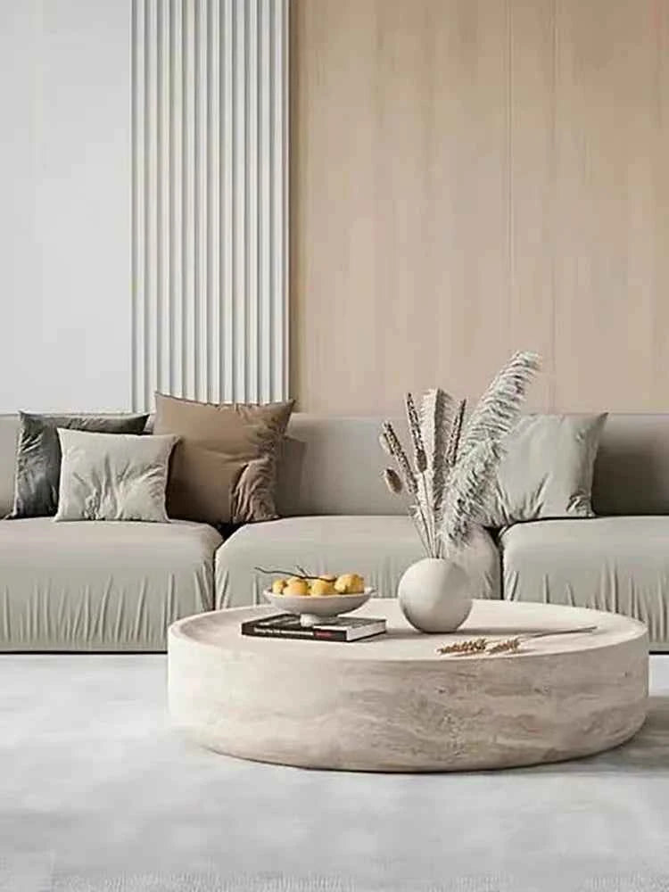 Modern Round Side Table Clear Japanese Industrial Simple Cute Space Saving Coffee Table Unique Mesas Bajas Living Room Furniture