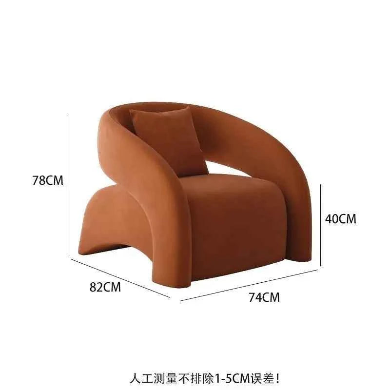 Minimalist Sofa Chair for Leisure - Curved Balcony Chair for Lazy Living Room