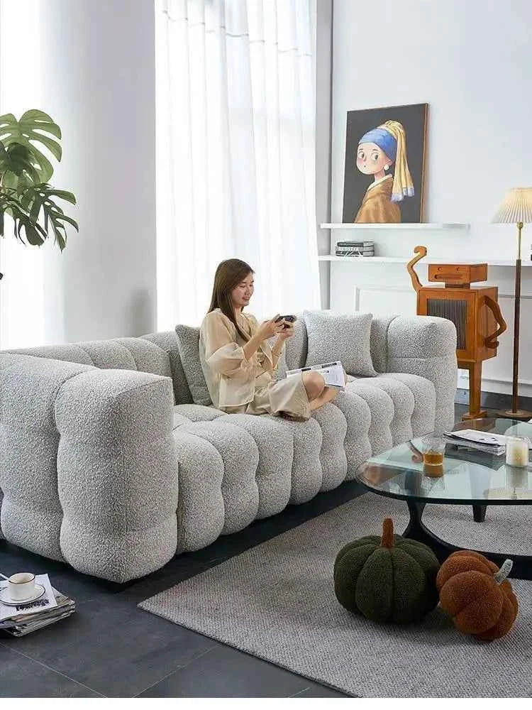 Nordic Luxury Puff Sofa Relaxing Comfortable Modern Designer Sofa Single Elegant Soft Canape Salon De Luxe Home Furniture