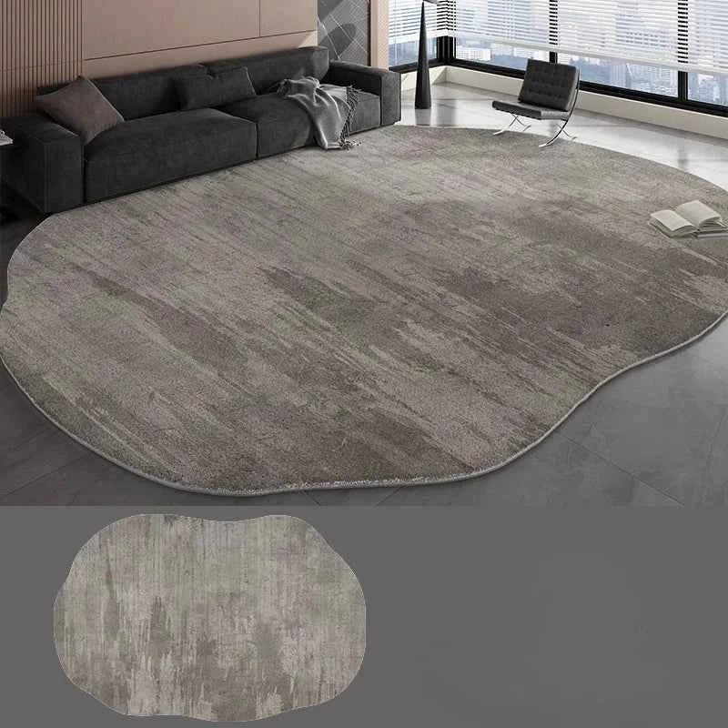 Irregular Shapes Carpets for Living Room Fluffy Soft Lounge Floor Mat HomeThick Plush Rug Large Area Bedroom Decor Grey Carpet