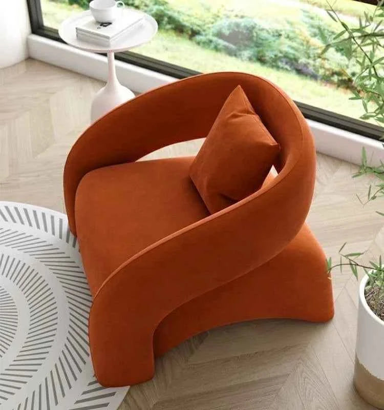 Minimalist Sofa Chair for Leisure - Curved Balcony Chair for Lazy Living Room