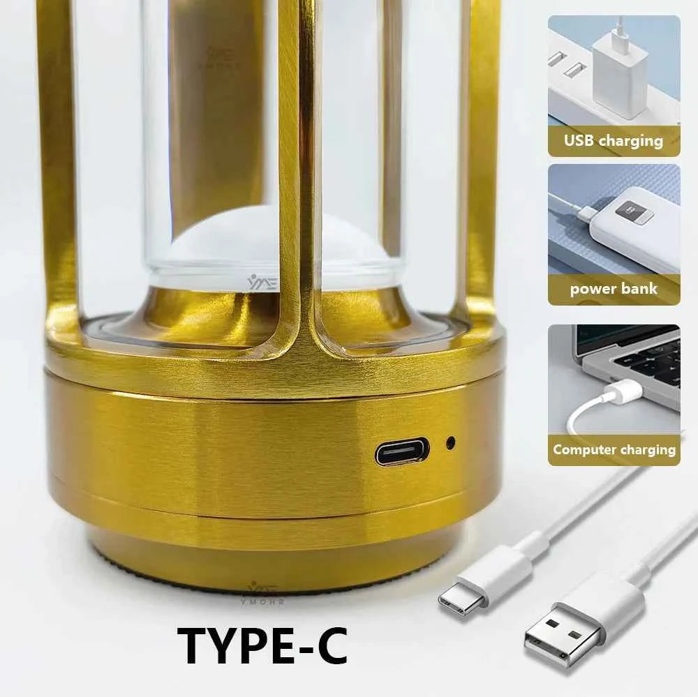 16 Modes Table Lamp LED Rechargeable Dimmable Mood Light Crystal Candle Room Decoration Portable Night Lights For Home Bar Gift