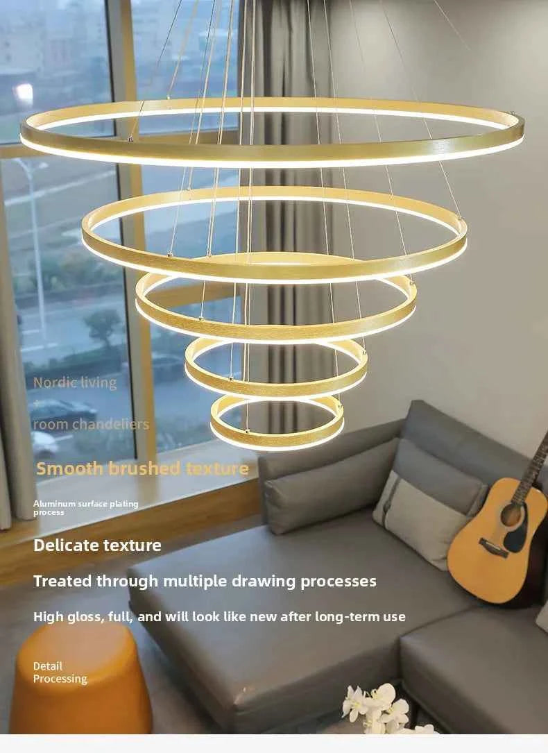 Luxury Large Pendant Lamp, Creative Design Chandelier for Loft, Duplex, Hotel Lobby, Living Room Decor