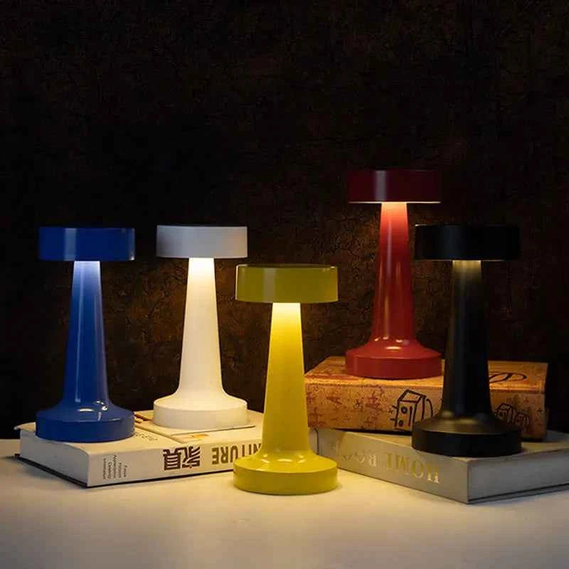3-Color Light Retro Table Lamp Touch Decor for Bar Coffee Table Restaurant Decor Light Desk LED Rechargeable Night Lights