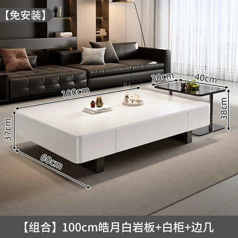 Unique Creative Coffee Table Living Room Service Writing Aesthetic Decoration Side Table Modern Couchtisch Ornaments Home Decor