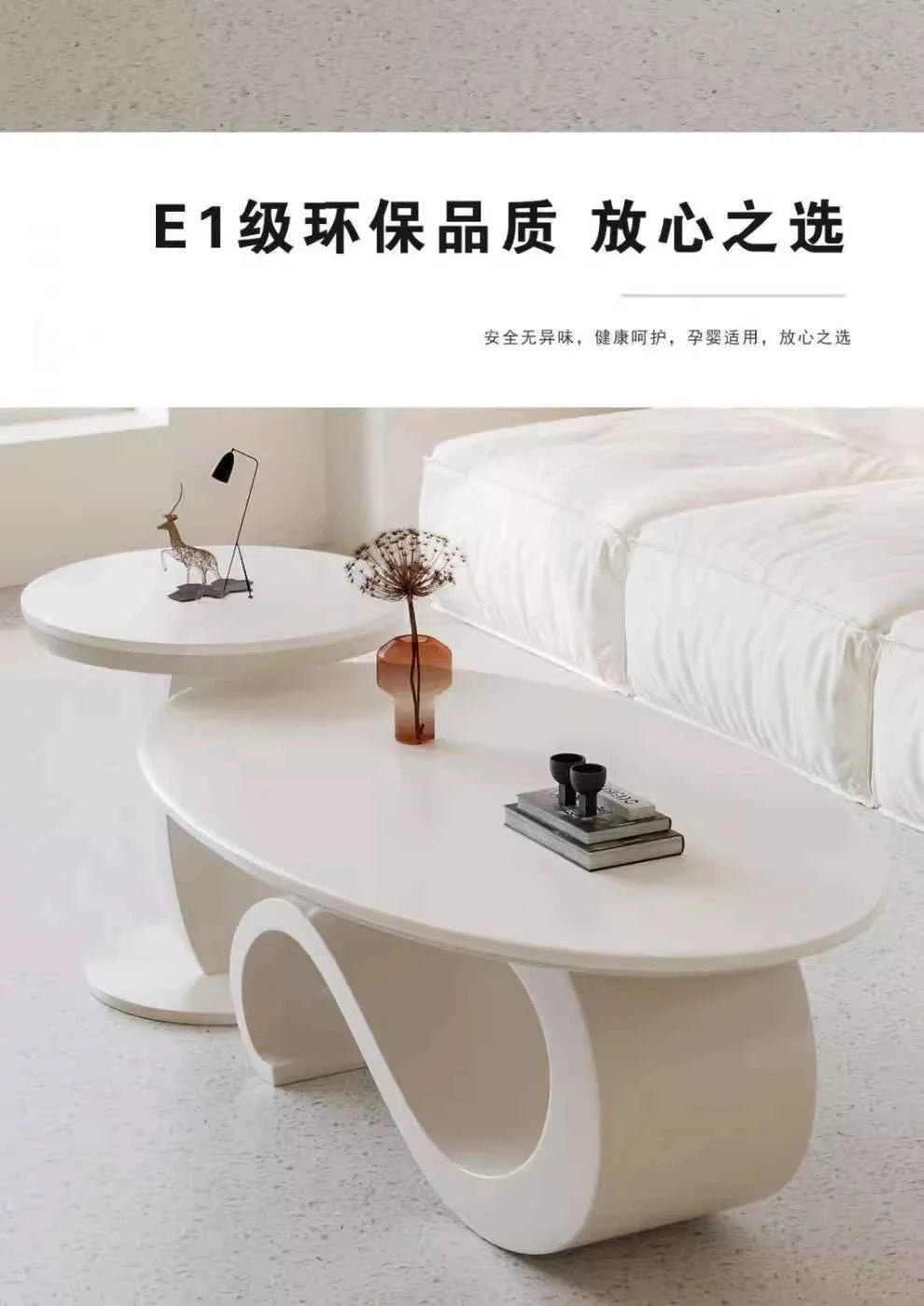 Mid Century Retro Coffee Table Beauty Luxury Oval Nordic Coffee Table Aesthetic Classic Table Basse De Salon Home Furniture