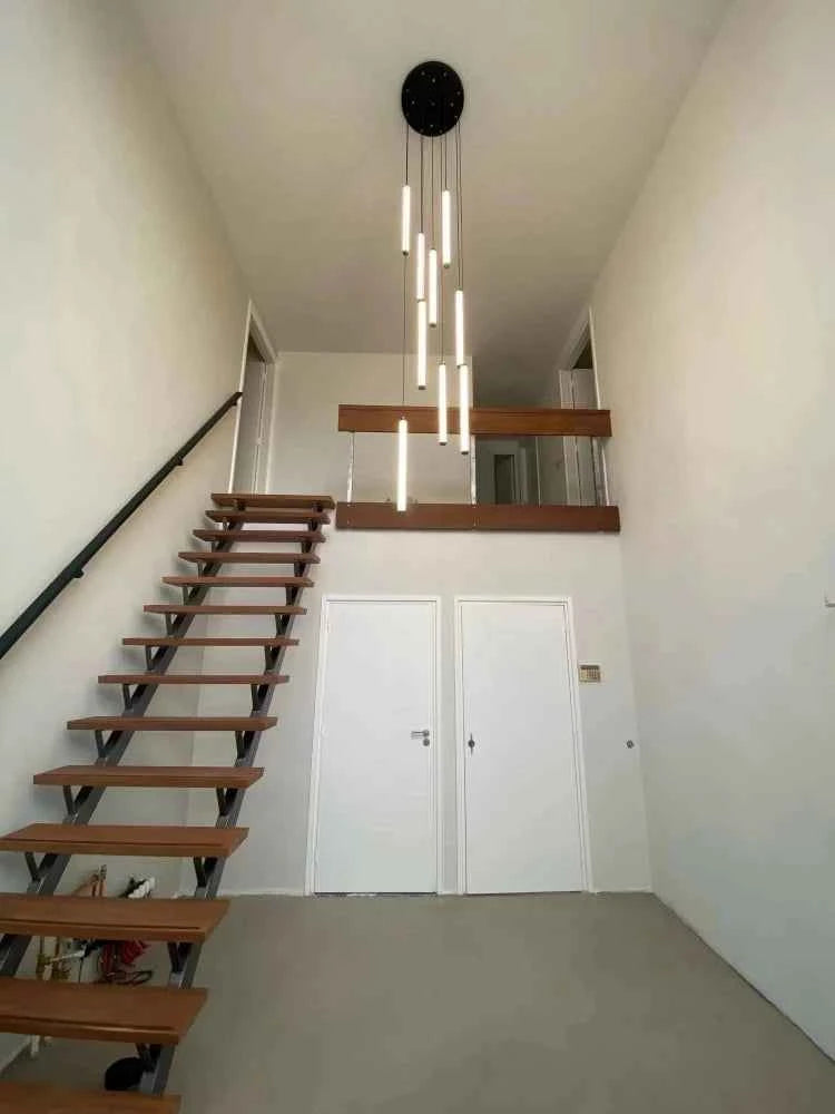 LED Long Chandelier Modern Home Decoration Pendant Lights Minimalist Attic Living Room Staircase Lighting Indoor Hanging Lamps