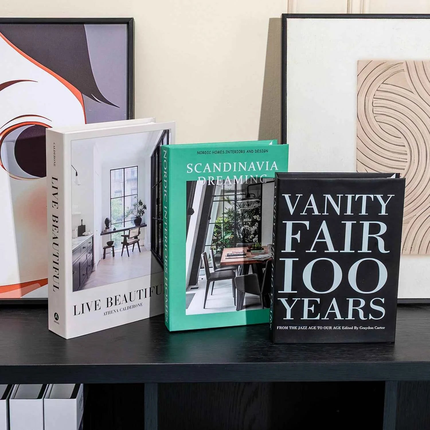 New 3Pcs/Set Multiple Size Fake Books Ornament Decorative Fake Book For Home Bookshelf Decor Living Room Coffee Table Books