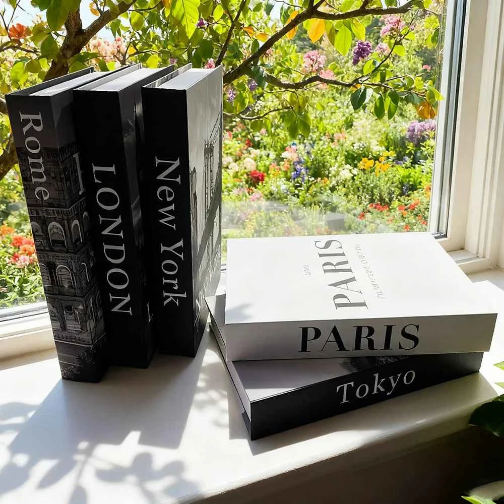 Fashion Fake Books Decoration Home Club Hotel Room Designer Books Coffee Table Books Box Simulation Prop Books Desktop Ornaments