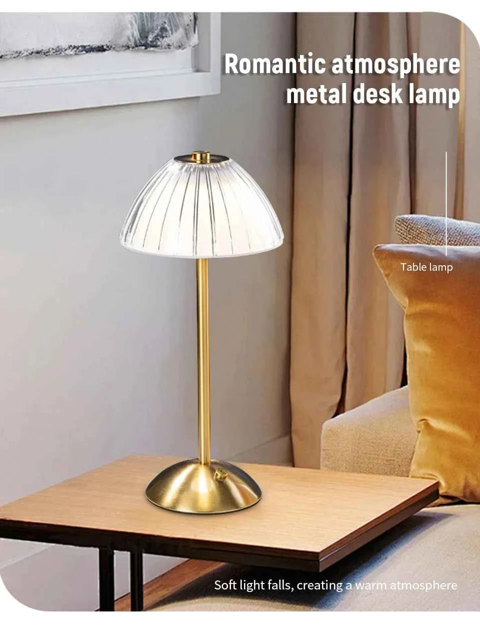 LED Table Lamp Touch Lamp Reading Light Rechargeable Light Wireless Retro Night Lamp Nordic For Study Bedroom Desk Lamp Bar Home