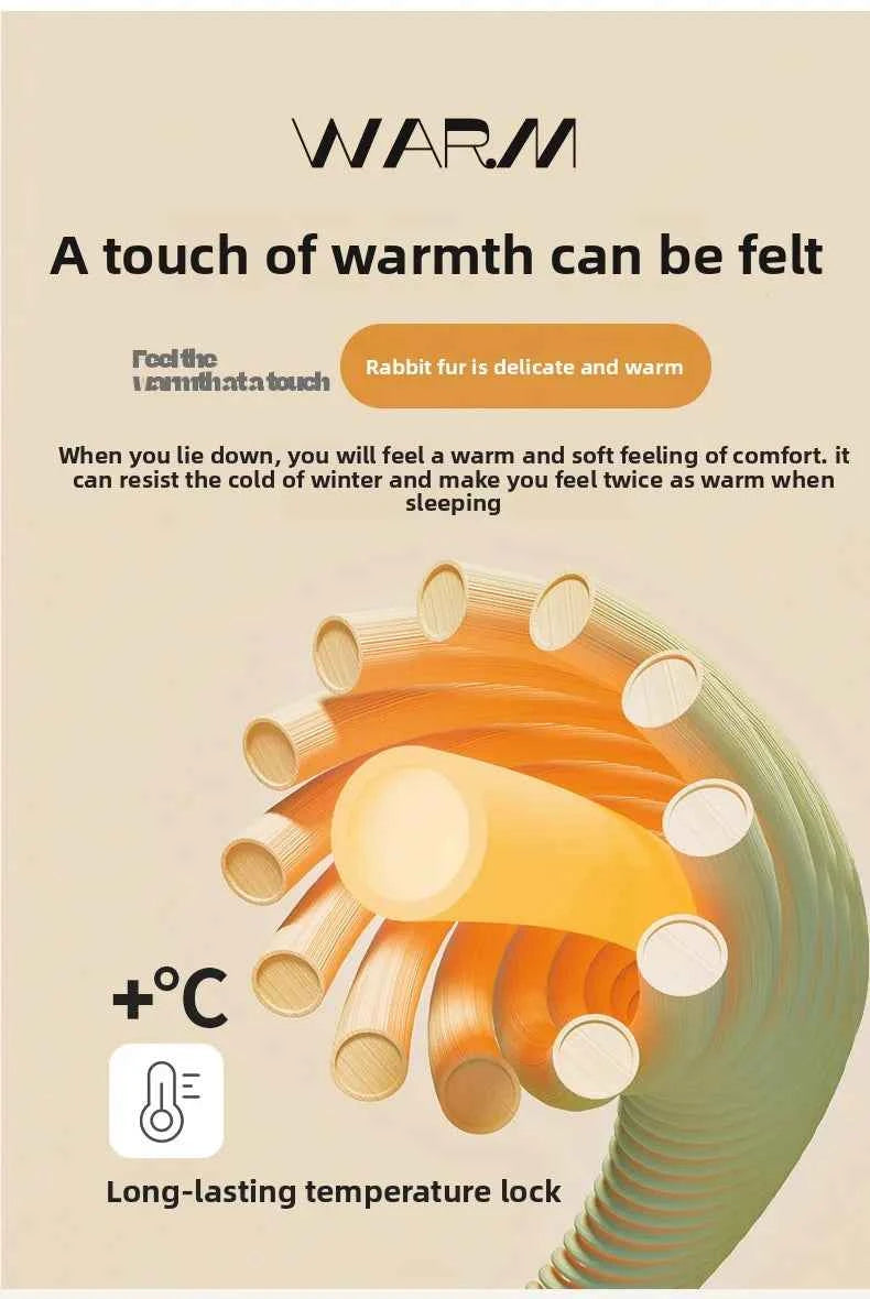 2025 A-Class Rabbit Fur Plush Blanket Multi-Functional Sofa Living Room Warm Decorative Autumn Winter Cozy Throw Blanket