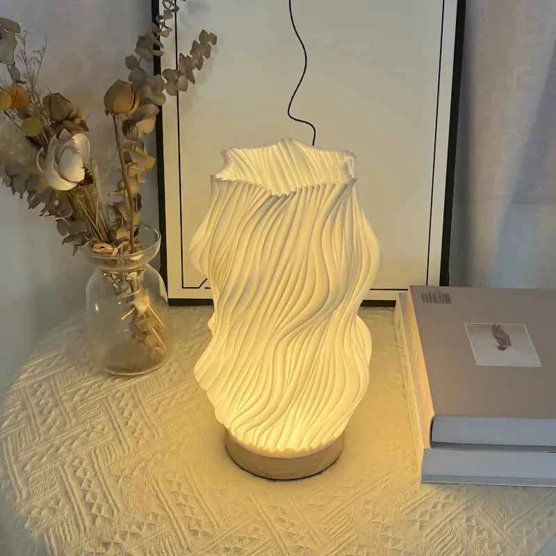 Flower Vase Table Lamp ins Cream Style Creative Atmosphere Light USB Rechargeable Bedside Night Light Desktop Decoration